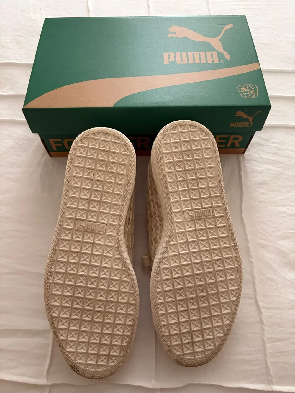 Puma Women’s Cream Woven Low-Top Sneakers